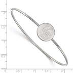 Sterling Silver Rh-plated LogoArt Kansas State University Bangle Slip on