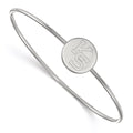 Sterling Silver Rh-plated LogoArt Kansas State University Bangle Slip on
