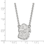 14k White Gold LogoArt University of Georgia Bulldog Large Pendant 18 inch Necklace