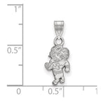 Sterling Silver Rhodium-plated LogoArt University of North Carolina Ram Small Pendant