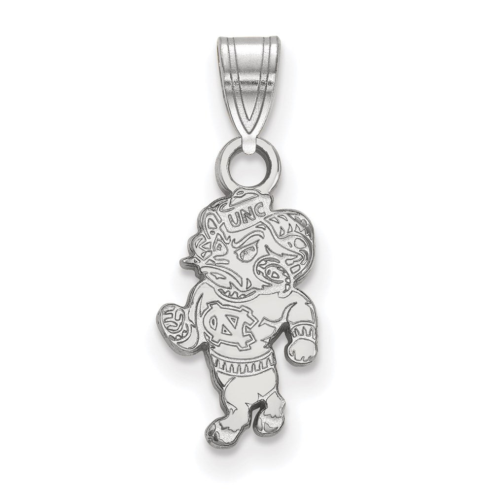 14k White Gold LogoArt University of North Carolina Ram Small Pendant