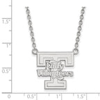 14k White Gold LogoArt University of Tennessee Lady Volunteers Large Pendant 18 inch Necklace
