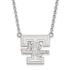 10k White Gold LogoArt University of Tennessee Lady Volunteers Large Pendant 18 inch Necklace