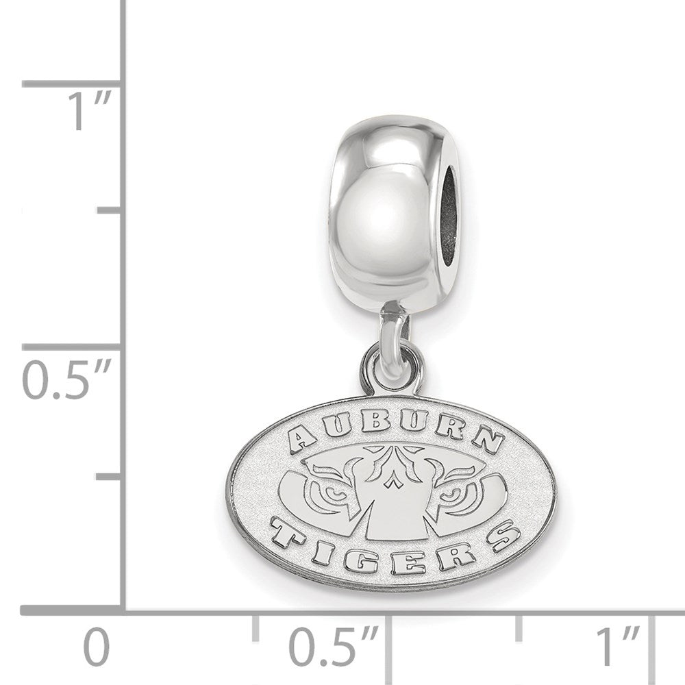 Sterling Silver Rhodium-plated LogoArt Auburn Tigers Extra Small Dangle Bead Charm