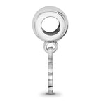 Sterling Silver Rhodium Plated Major League Baseball LogoArt St. Louis Cardinals St. L Dangle Bead