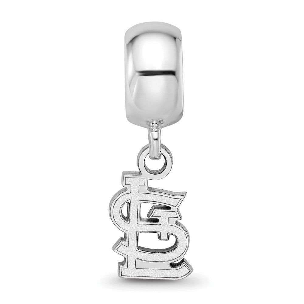 Sterling Silver Rhodium Plated Major League Baseball LogoArt St. Louis Cardinals St. L Dangle Bead