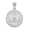 Sterling Silver Rhodium-plated LogoArt Georgia Institute of Technology Large Crest Pendant