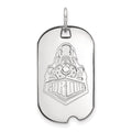 Sterling Silver Rhodium-plated LogoArt Purdue University Boilermakers Train Logo Small Dog Tag Pendant