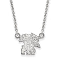 14k White Gold LogoArt University of Kentucky U-K Wildcat Small Pendant 18 inch Necklace