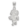 10k White Gold LogoArt University of North Carolina Ram Large Pendant