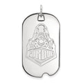 10k White Gold LogoArt Purdue University Boilermakers Train Logo Large Dog Tag Pendant