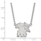 10k White Gold LogoArt University of Kentucky U-K Wildcat Large Pendant 18 inch Necklace