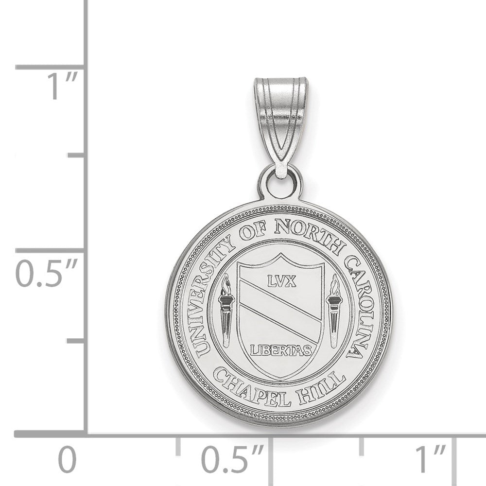 14k White Gold LogoArt University of North Carolina Medium Crest Pendant