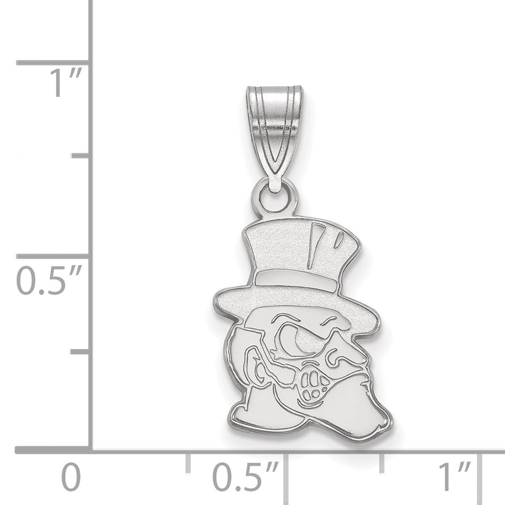 Sterling Silver Rhodium-plated LogoArt Wake Forest University Demon Deacon Medium Pendant