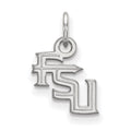 10k White Gold LogoArt Florida State University F-S-U Extra Small Pendant