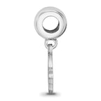 Sterling Silver Rhodium Plated Major League Baseball LogoArt San Francisco Giants Dangle Bead