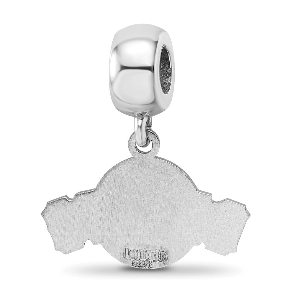 Sterling Silver Rhodium Plated Major League Baseball LogoArt San Francisco Giants Dangle Bead