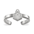 Sterling Silver Rhodium-plated LogoArt Purdue University Boilermakers Train Logo Toe Ring