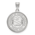 Sterling Silver Rhodium-plated LogoArt University of North Carolina Large Crest Pendant