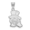 Sterling Silver Rhodium-plated LogoArt Wake Forest University Demon Deacon Large Pendant