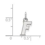 Sterling Silver Rhodium-plated LogoArt University of Florida Letter F Extra Small Pendant