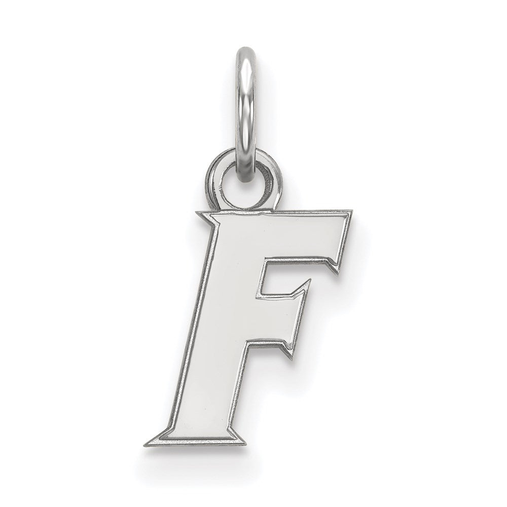 10k White Gold LogoArt University of Florida Letter F Extra Small Pendant