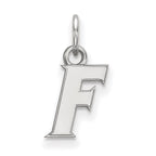 Sterling Silver Rhodium-plated LogoArt University of Florida Letter F Extra Small Pendant