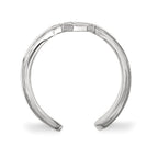 Sterling Silver Rhodium-plated LogoArt University of Oklahoma O-U Toe Ring
