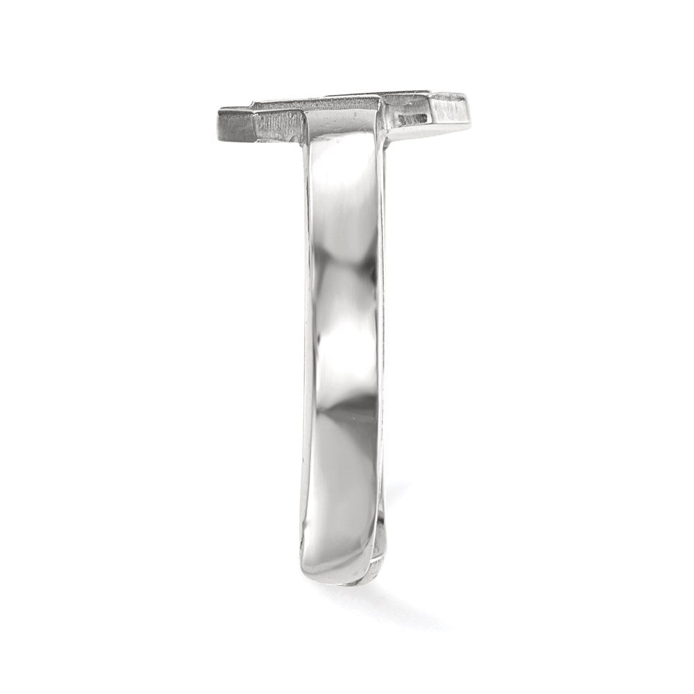 Sterling Silver Rhodium-plated LogoArt University of Oklahoma O-U Toe Ring