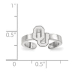Sterling Silver Rhodium-plated LogoArt University of Oklahoma O-U Toe Ring