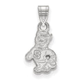 10k White Gold LogoArt North Carolina State University Wolf Small Pendant