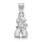 Sterling Silver Rhodium-plated LogoArt Oklahoma State University Cowboy Small Pendant