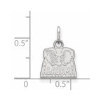 Sterling Silver Rhodium-plated LogoArt University of Alabama Elephant Extra Small Pendant