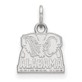 10k White Gold LogoArt University of Alabama Elephant Extra Small Pendant