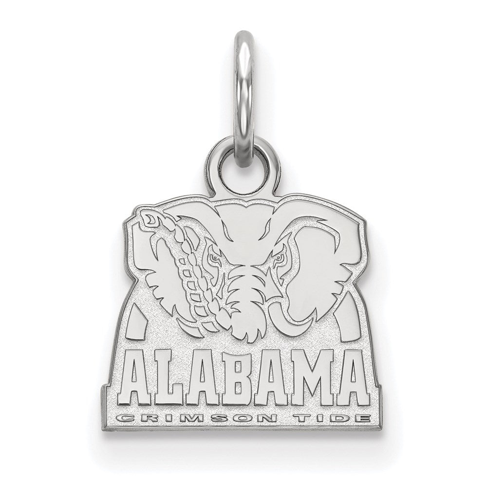 10k White Gold LogoArt University of Alabama Elephant Extra Small Pendant