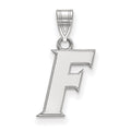 Sterling Silver Rhodium-plated LogoArt University of Florida Letter F Small Pendant