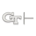 Sterling Silver Rhodium-plated LogoArt Georgia Institute of Technology G-T Small Post Earrings
