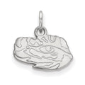 10k White Gold LogoArt Louisiana State University Tiger Eye Extra Small Pendant