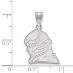 Sterling Silver Rhodium-plated LogoArt Virginia Tech HokieBird Large Pendant