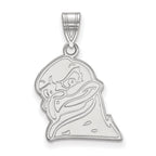Sterling Silver Rhodium-plated LogoArt Virginia Tech HokieBird Large Pendant