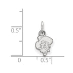 Sterling Silver Rhodium-plated LogoArt Oklahoma State University Cowboy Extra Small Pendant