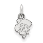 Sterling Silver Rhodium-plated LogoArt Oklahoma State University Cowboy Extra Small Pendant
