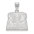 10k White Gold LogoArt University of Alabama Elephant Medium Pendant