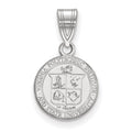 Sterling Silver Rhodium-plated LogoArt Virginia Tech Small Crest Pendant