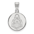 Sterling Silver Rhodium-plated LogoArt Purdue University Boilermakers Train Logo Medium Disc Pendant