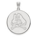 14k White Gold LogoArt East Carolina University Pirate Extra Large Disc Pendant