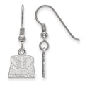 Sterling Silver Rhodium-plated LogoArt University of Alabama Elephant Extra Small Dangle Wire Earrings