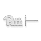 14k White Gold LogoArt University of Pittsburgh Extra Small Post Earrings