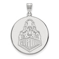 14k White Gold LogoArt Purdue University Boilermakers Train Logo Extra Large Disc Pendant