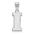 Sterling Silver Rhodium-plated LogoArt University of Iowa Letter I Medium Pendant